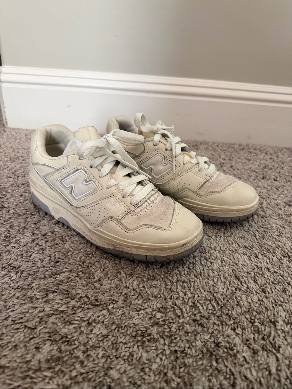 New Balance Men’s 550 Sneakers in Off-White/Cream